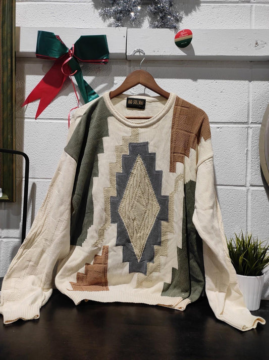 Rio Sollway Calgary Beige Pullover Sweater