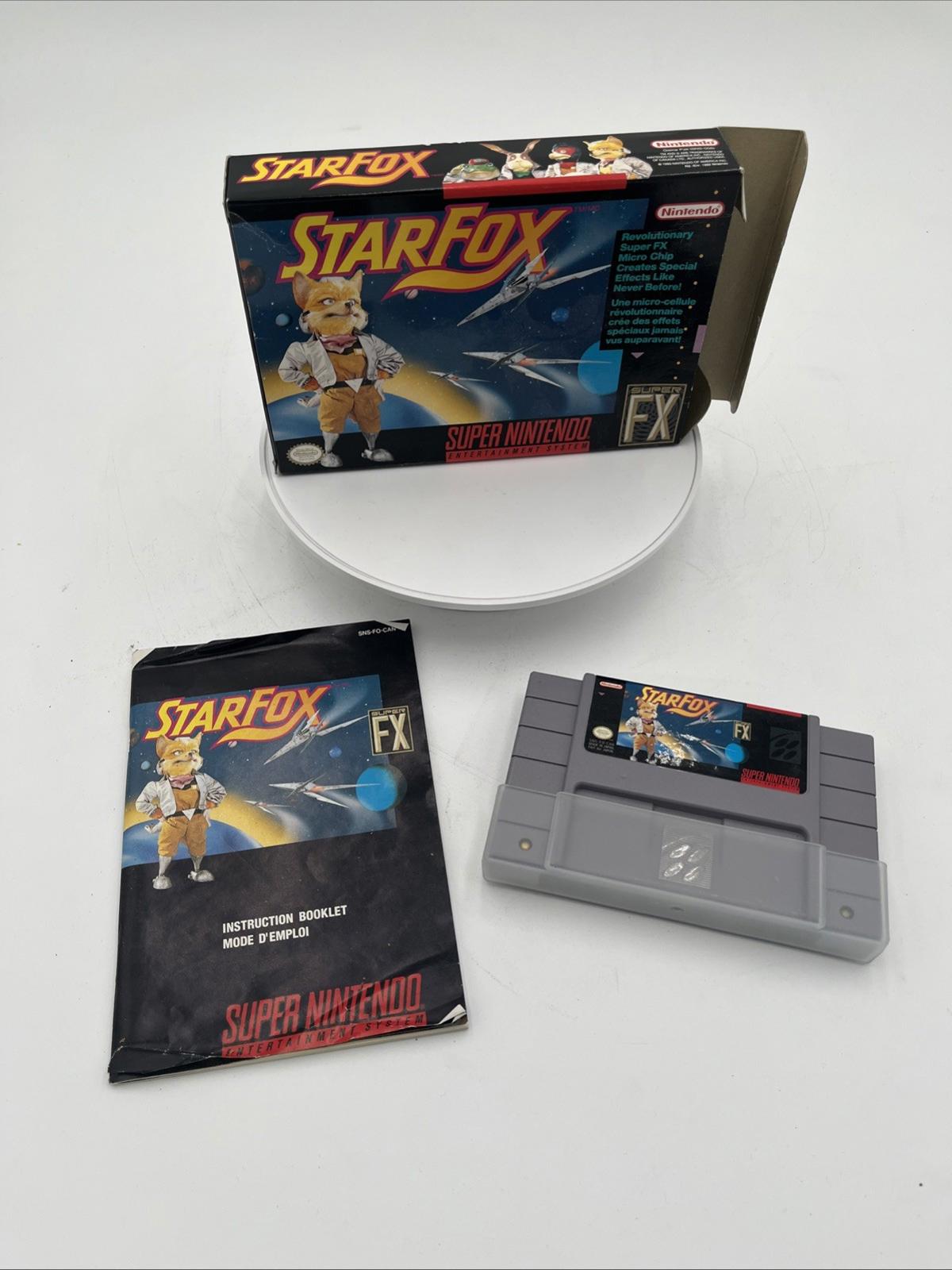 STARFOX (Super Nintendo, SNES, 1993) — Complet en boîte avec manuel