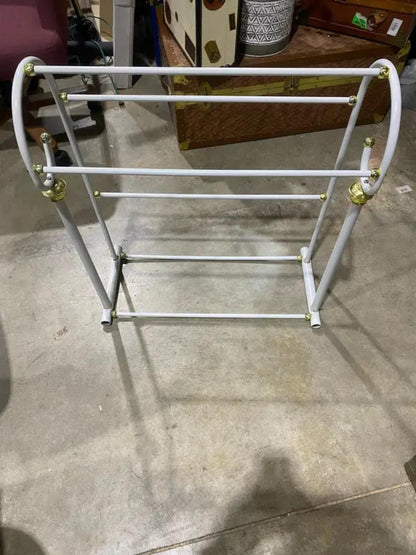 White & Gold Blanket Rack