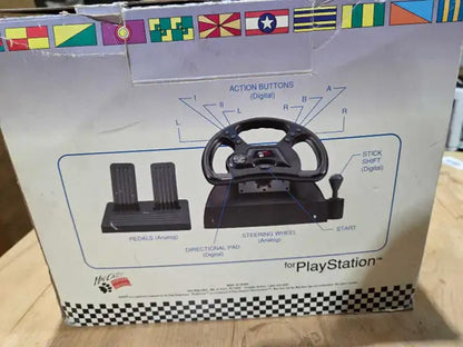 Retro Mad Catz Steering Wheel & Pedals - PS1