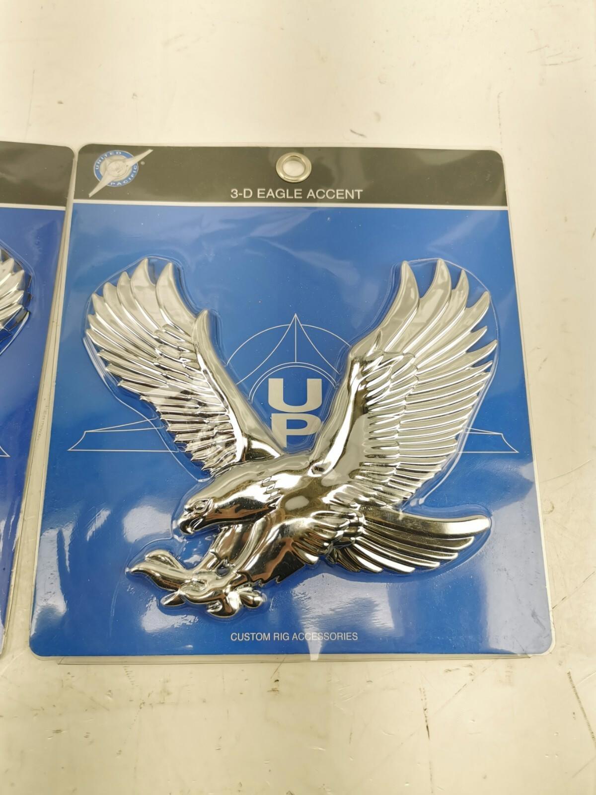 Lot of 3 Chrome Plastic 3-D EAGLE  ACCENT NEW in the Pkg