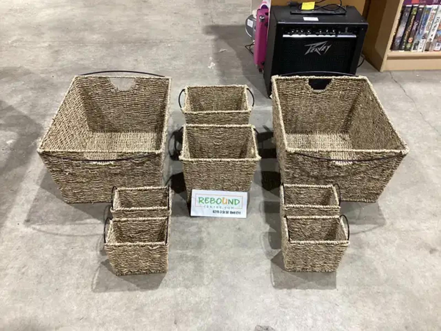 Wicker Storage Baskets set of 8