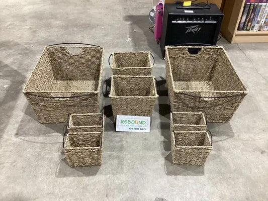 Wicker Storage Baskets set of 8