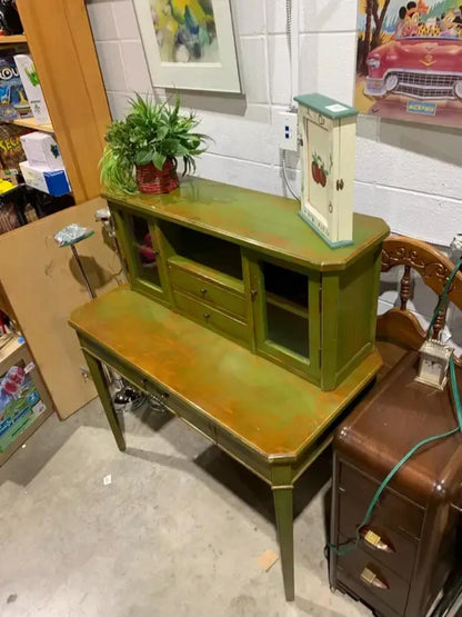 Green Urban Barn Secretary Desk with hutch