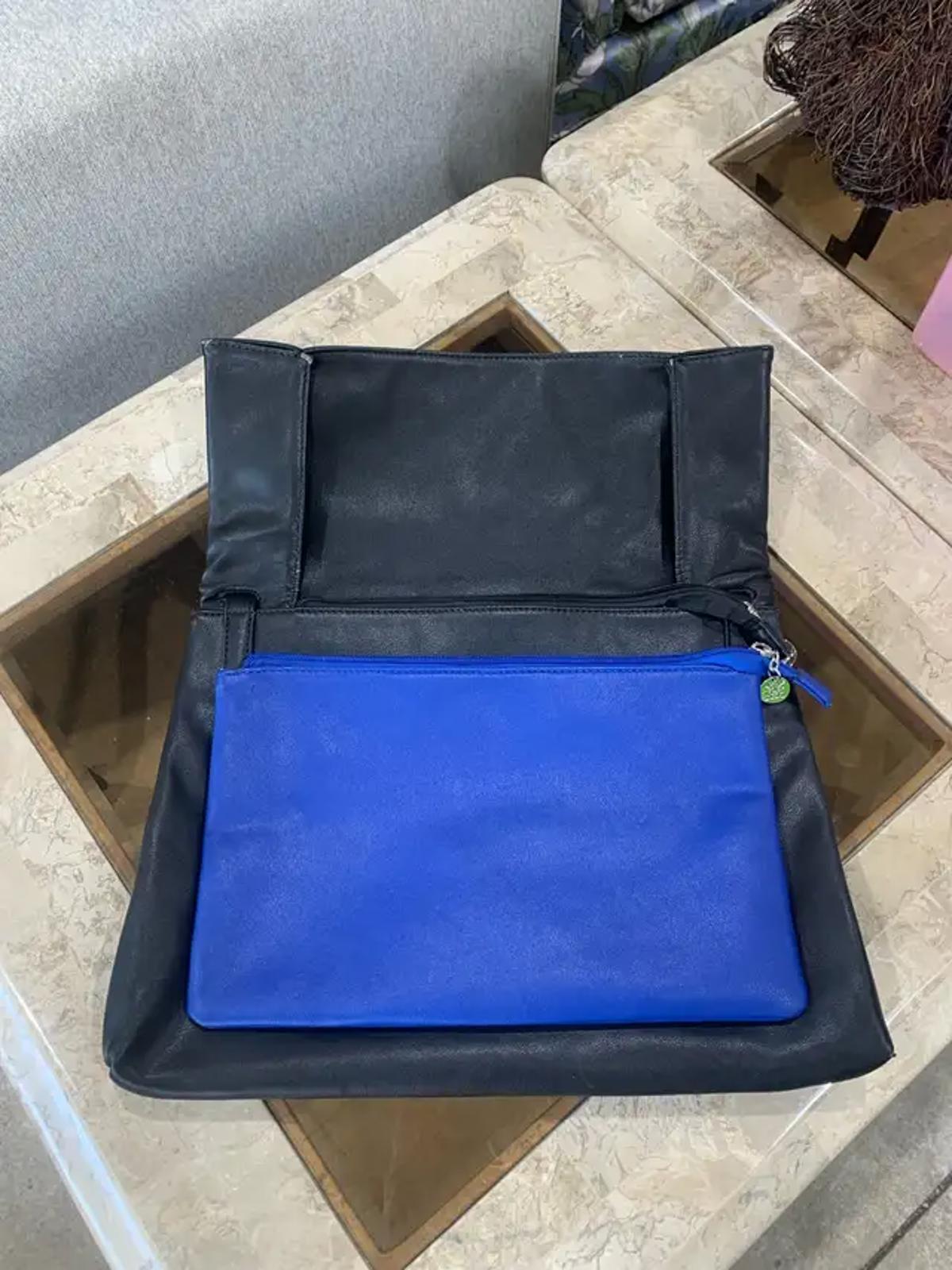 Black and Blue Wallet Handbag