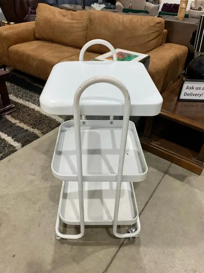 White IKEA Raskog 3 Tier Cart