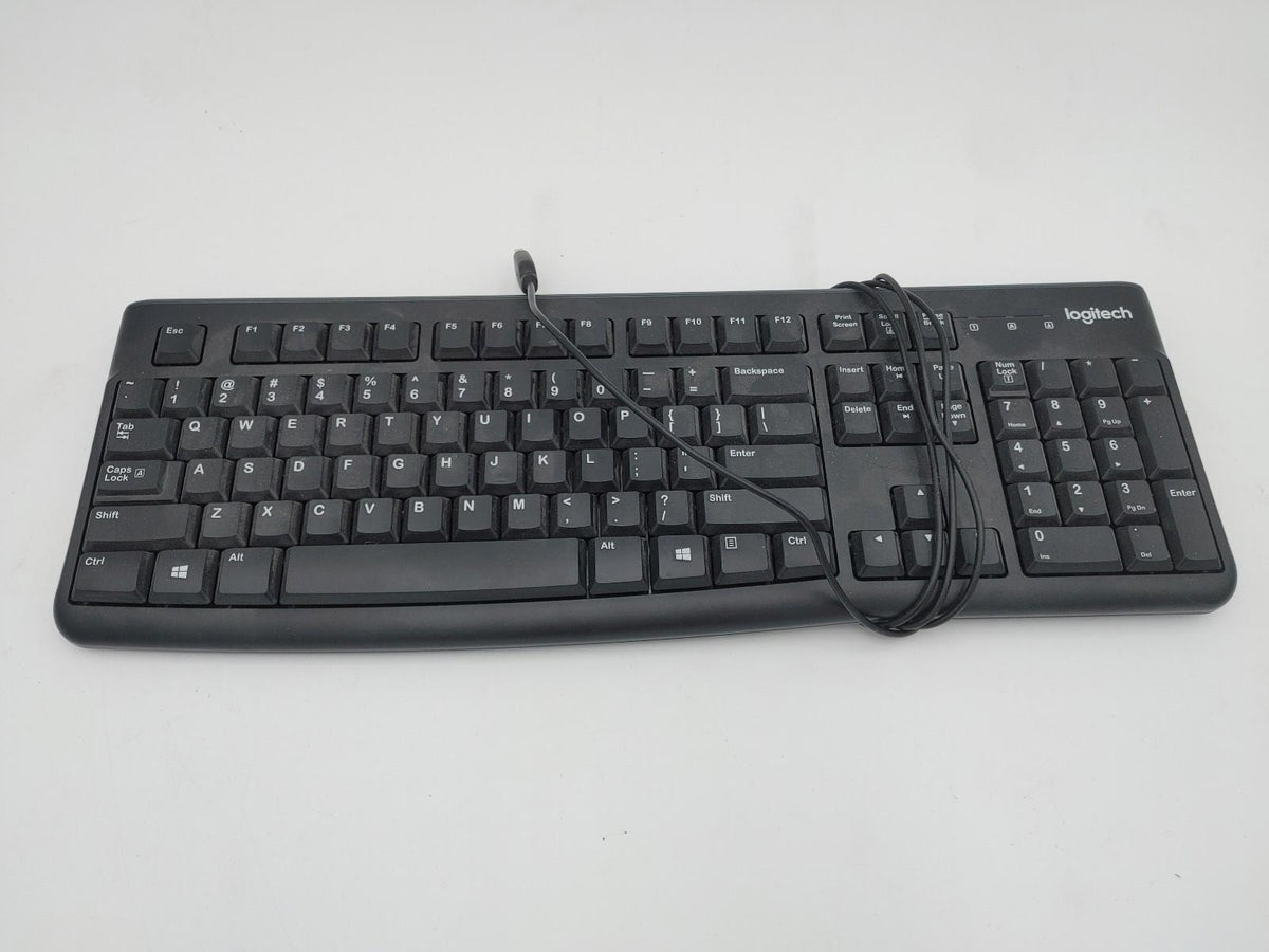 Bon état, clavier USB filaire Logitech modèle K120, noir, testé et fonctionnel.
