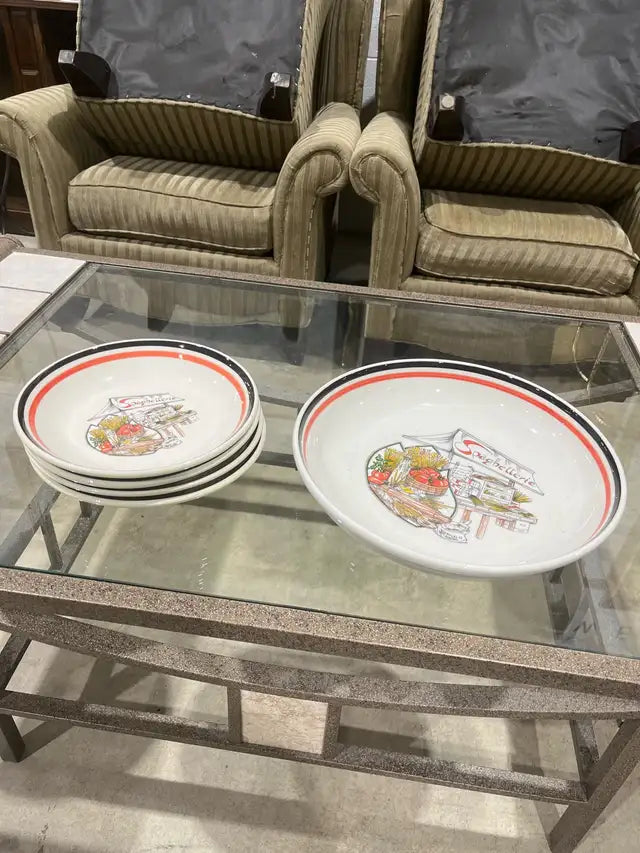 Tre ci Set of 5 spaghetti bowls made in Italy