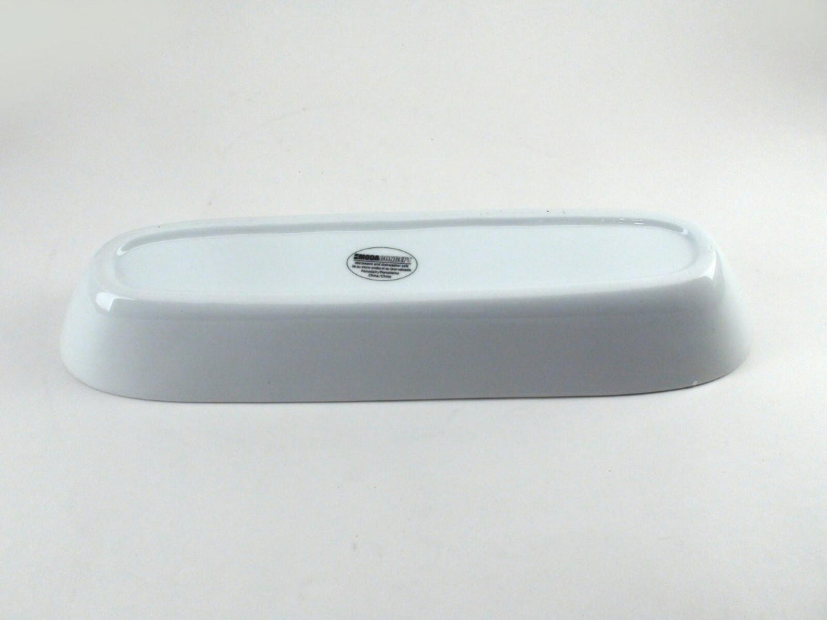 Moda Concept Bread Dish - White Porcelean Bruschetta Baguette Serving Bowl
