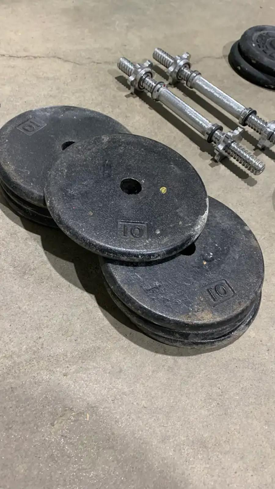 Adjustable Barbell Dumbbells 105lbs - set of 2