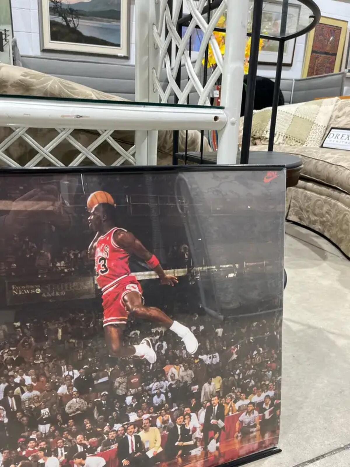 Vintage framed Nike poster 1988 Michael Jordan
