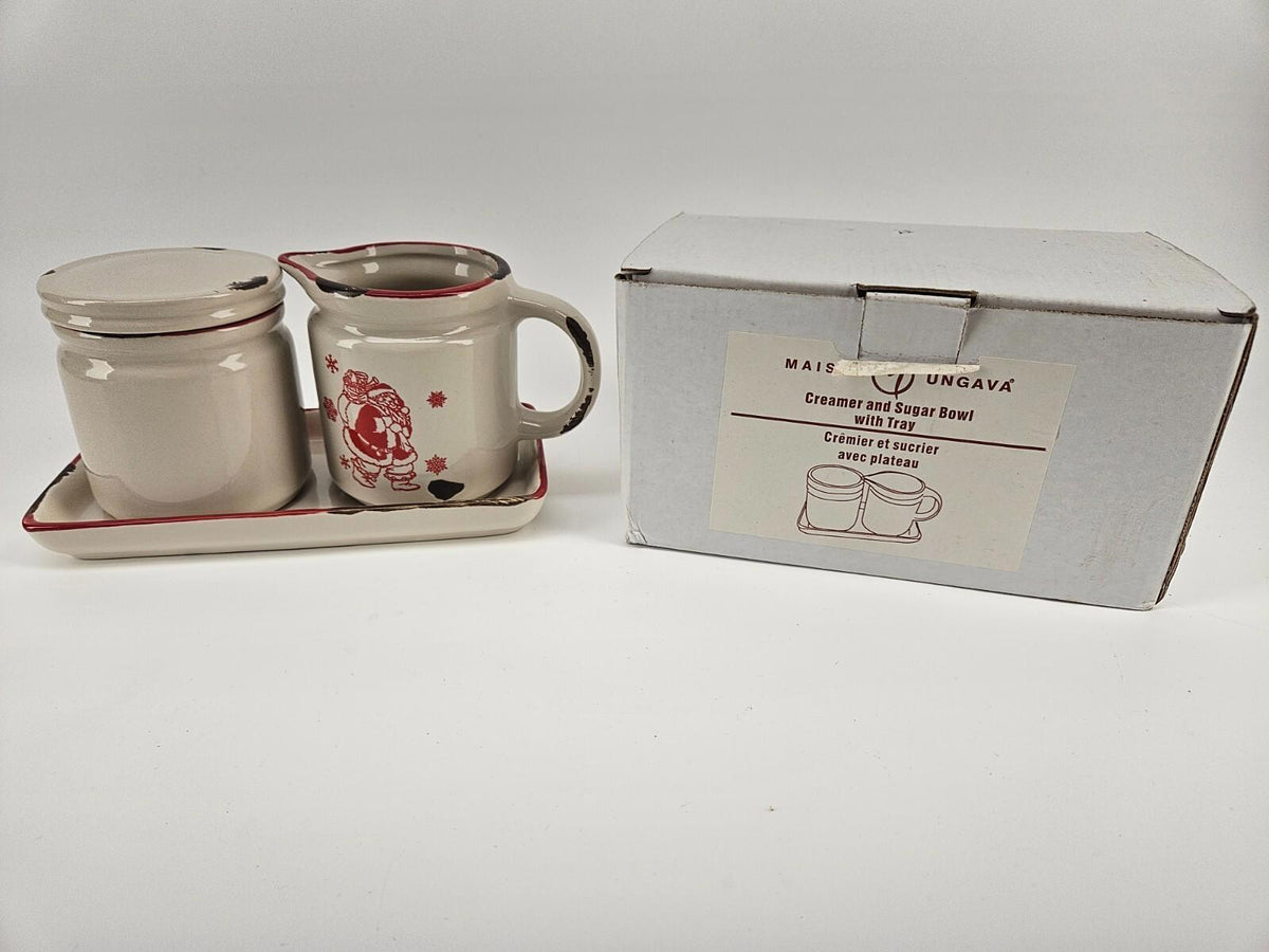 Maison Ungava - Creamer and Sugar Bowl - Santa Claus