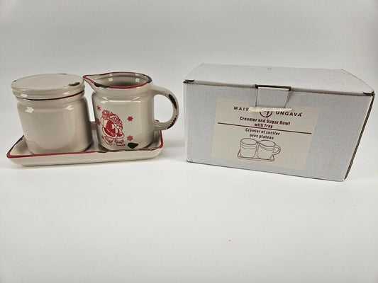 Maison Ungava - Creamer and Sugar Bowl - Santa Claus
