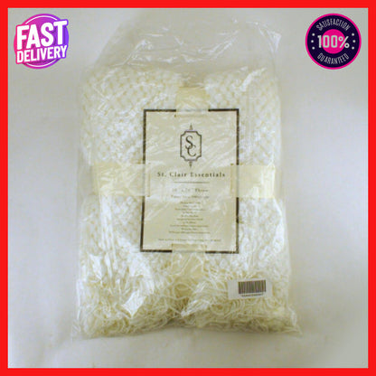 St. Clair Essentials 50" x 70" Waffle Throw Blanket Cream White - New, Open Box