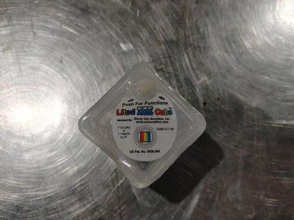 Good Condition Lot of 4 Mini Lited Ice Cubes Tested Working Clear