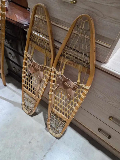 Vintage Handwoven Snowshoes - 38"