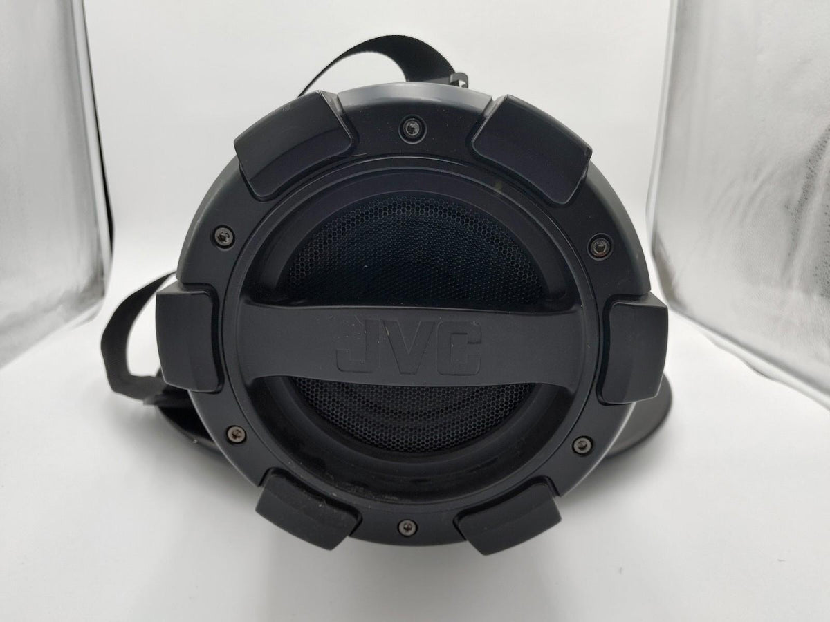 Bon état, système CD JVC RV-NB52B noir avec caisson de basses amplifié, testé et fonctionnel