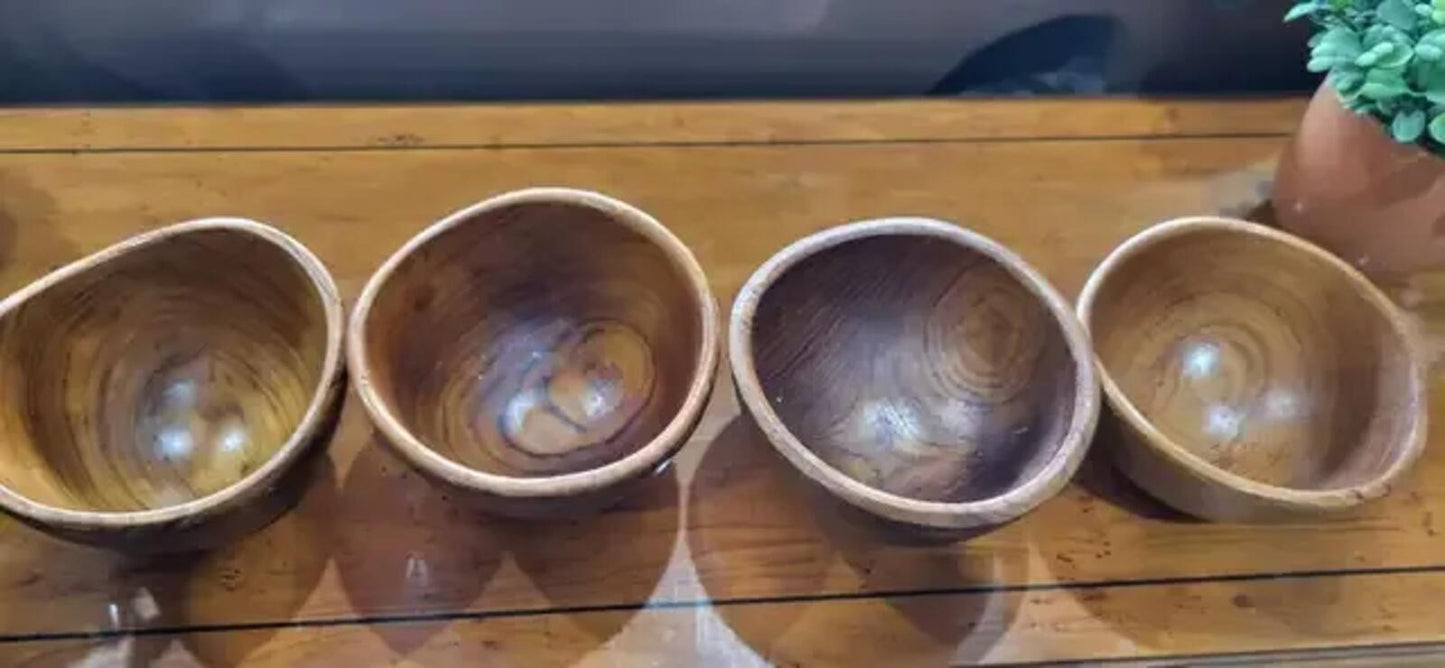 Wooden Snack Bowls - Set of 4