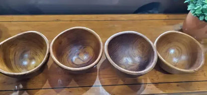 Wooden Snack Bowls - Set of 4