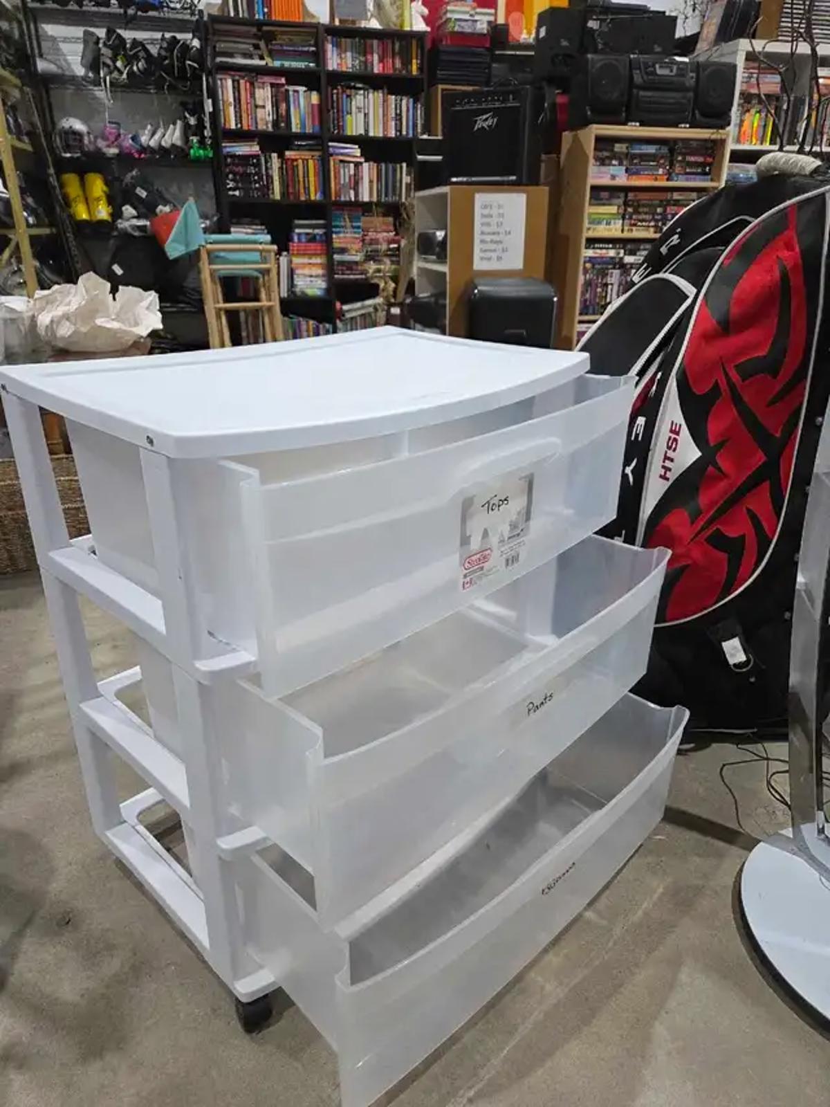 Sterilite 3-Drawer Wide Storage Tower