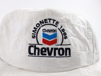Chevron Simonette 1995 Snapback Hat, Headline - Checkered White, Great Condition