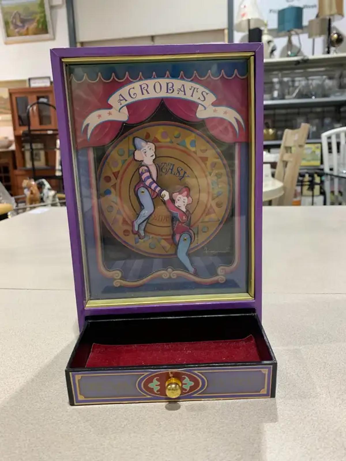 Acrobats Music Box with draw