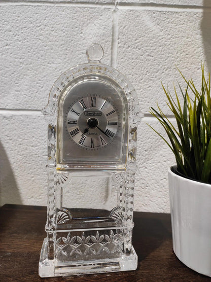 Vintage Charter Collection By Quartz Clock Crystal Mantle Desk 9"