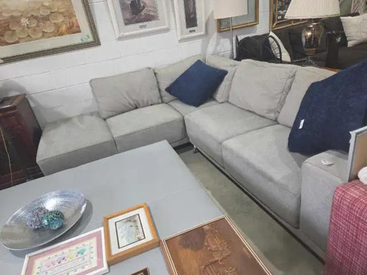 Grey 2-Piece Sectional Sofa