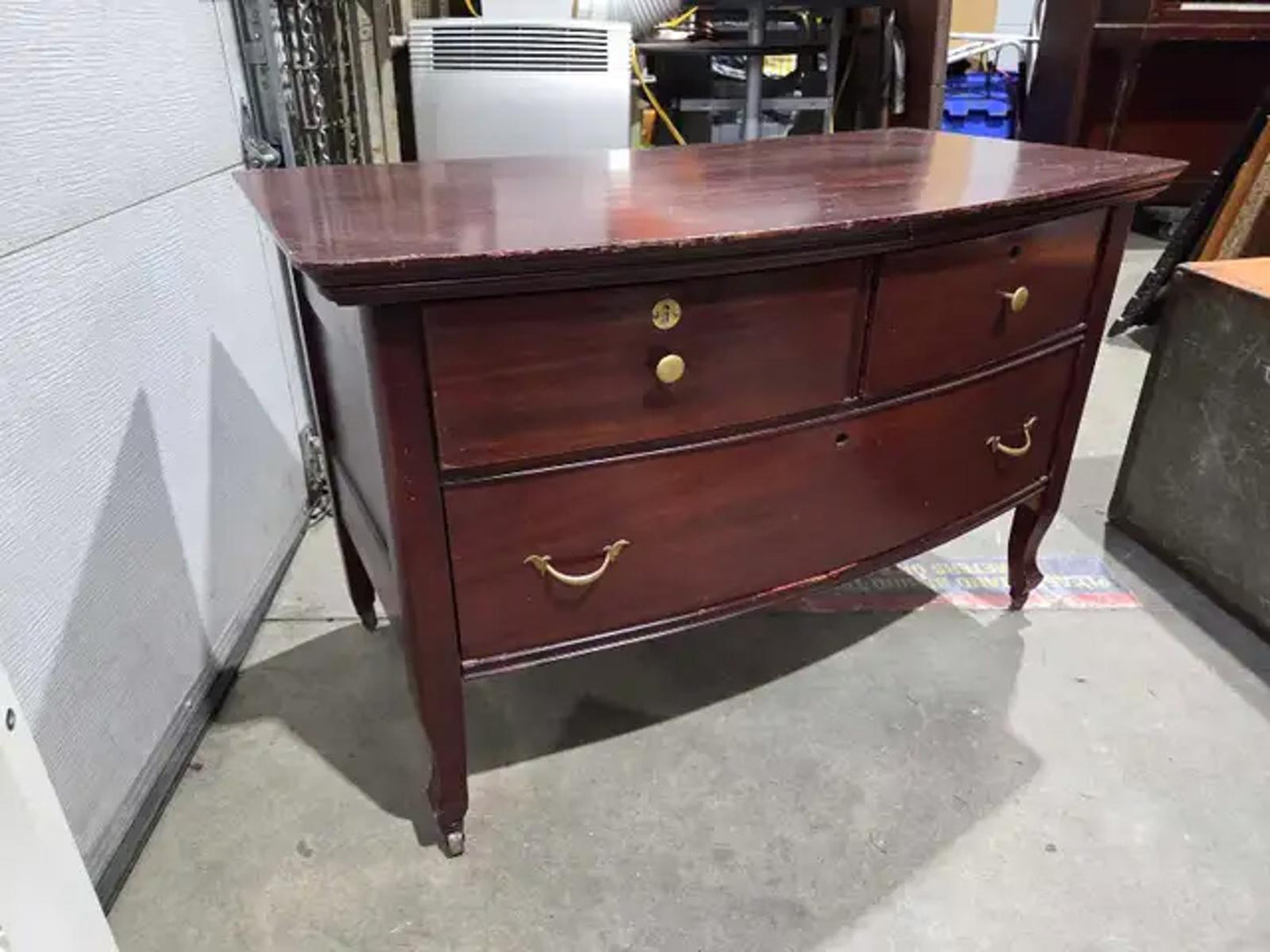 Vintage Wood Rolling Dresser