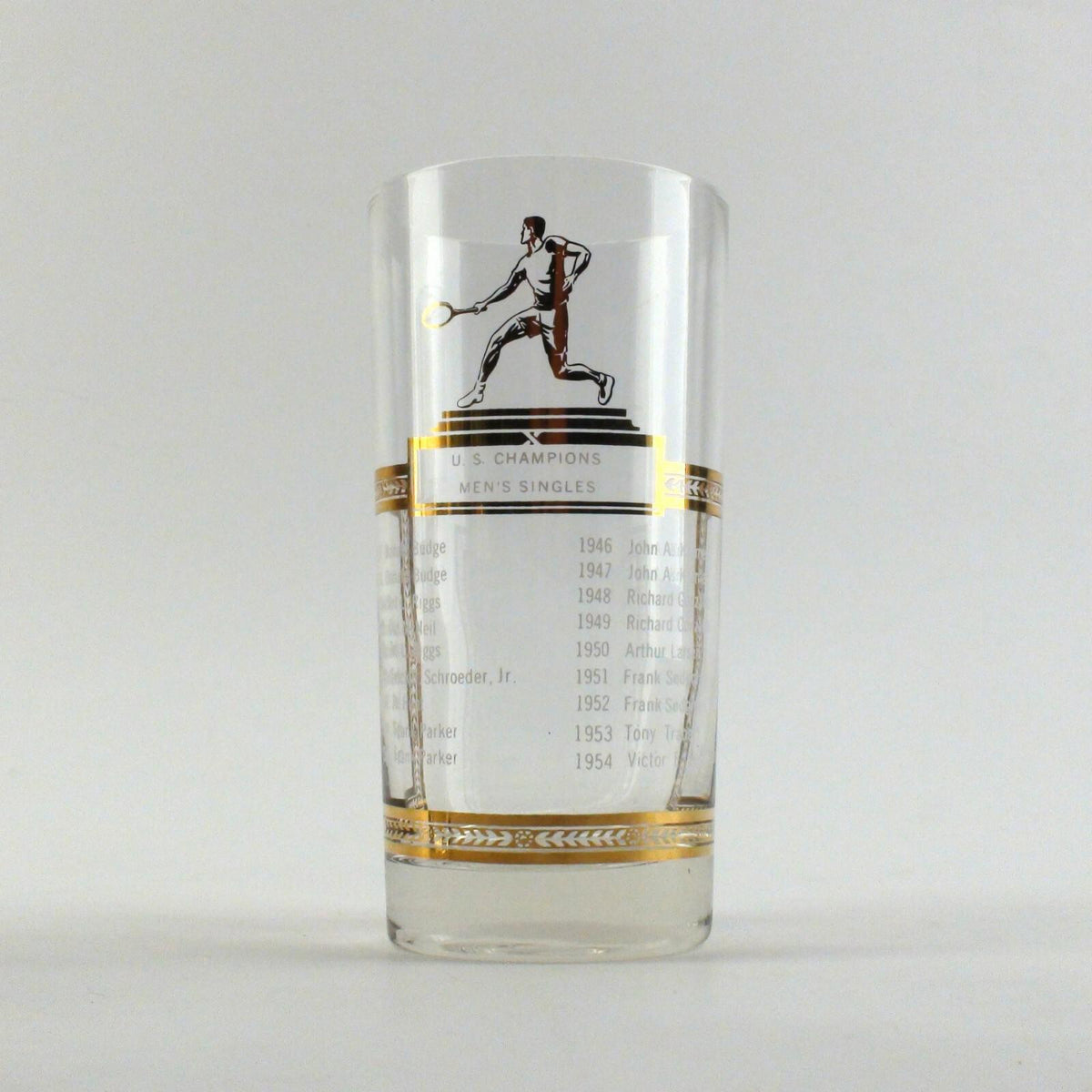 Sports Kings 1954 Highball Drink Glass - U.S. Champions Men's Singles - Tennis