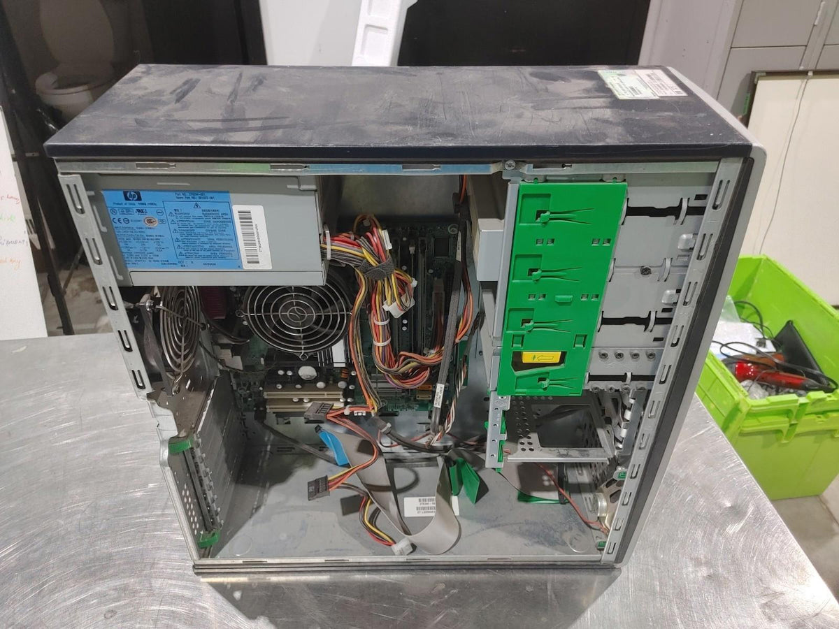 HP Compaq dc7600 Mini Tower 1GB RAM Unknown CPU No HDD No OS Power Tested - Fair