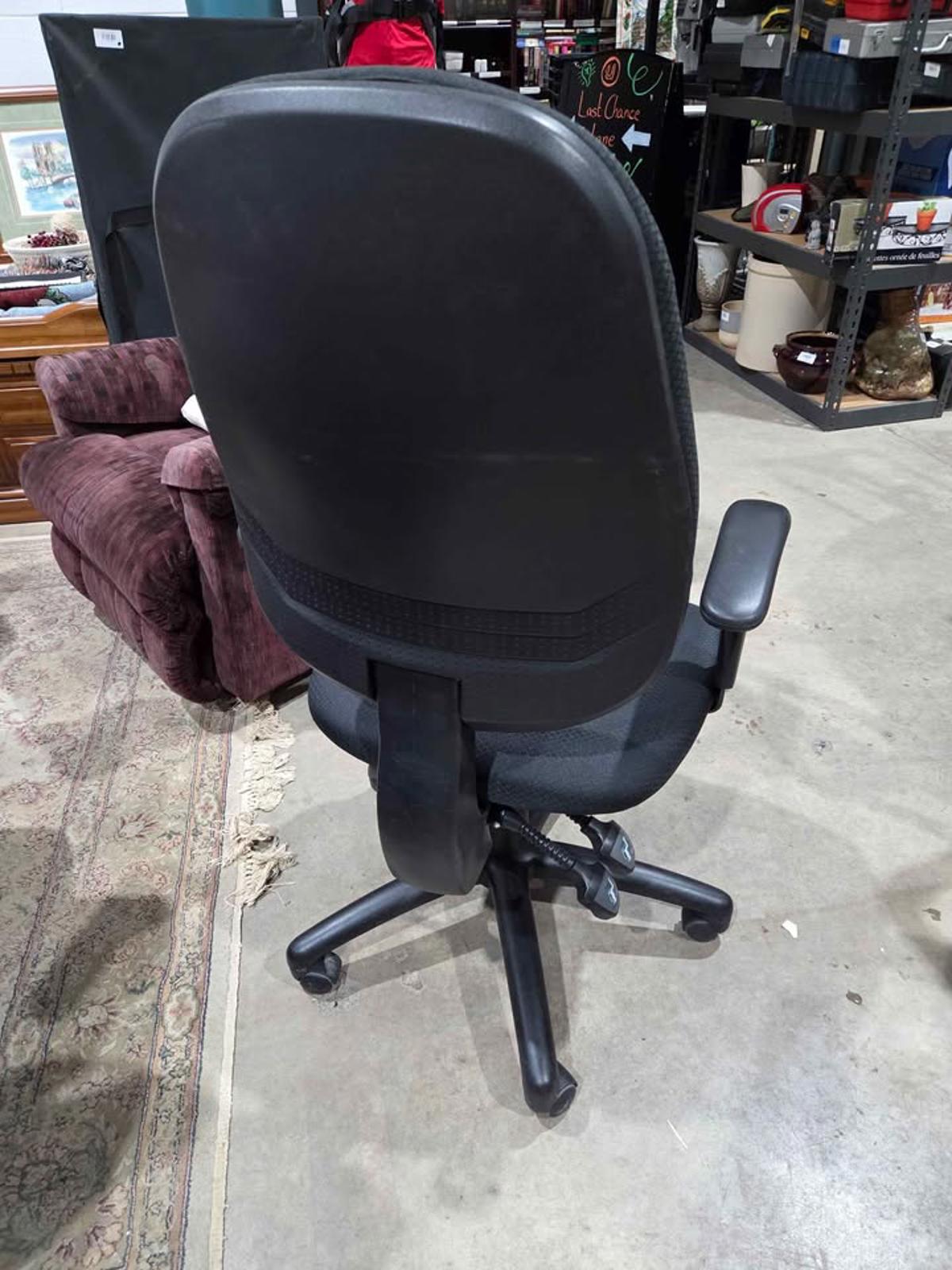 Black High Back Office Chair with Armrests