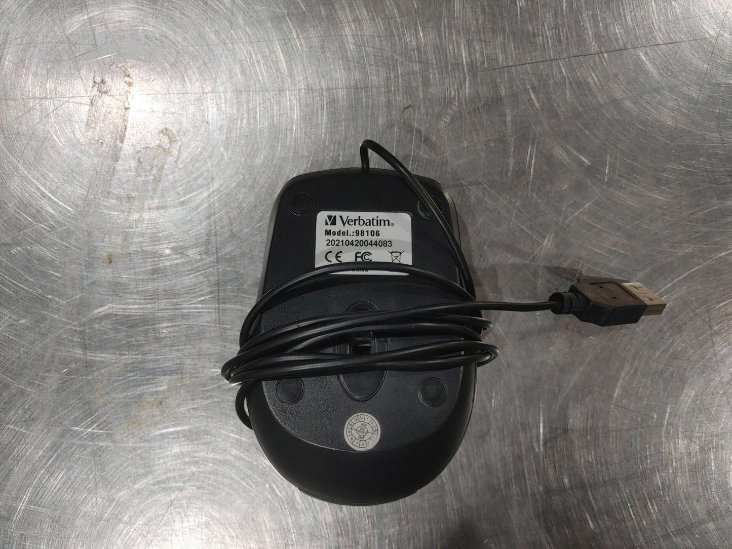 Excellent Condition Verbatim 98106 USB Corded Mouse Black Tested Working