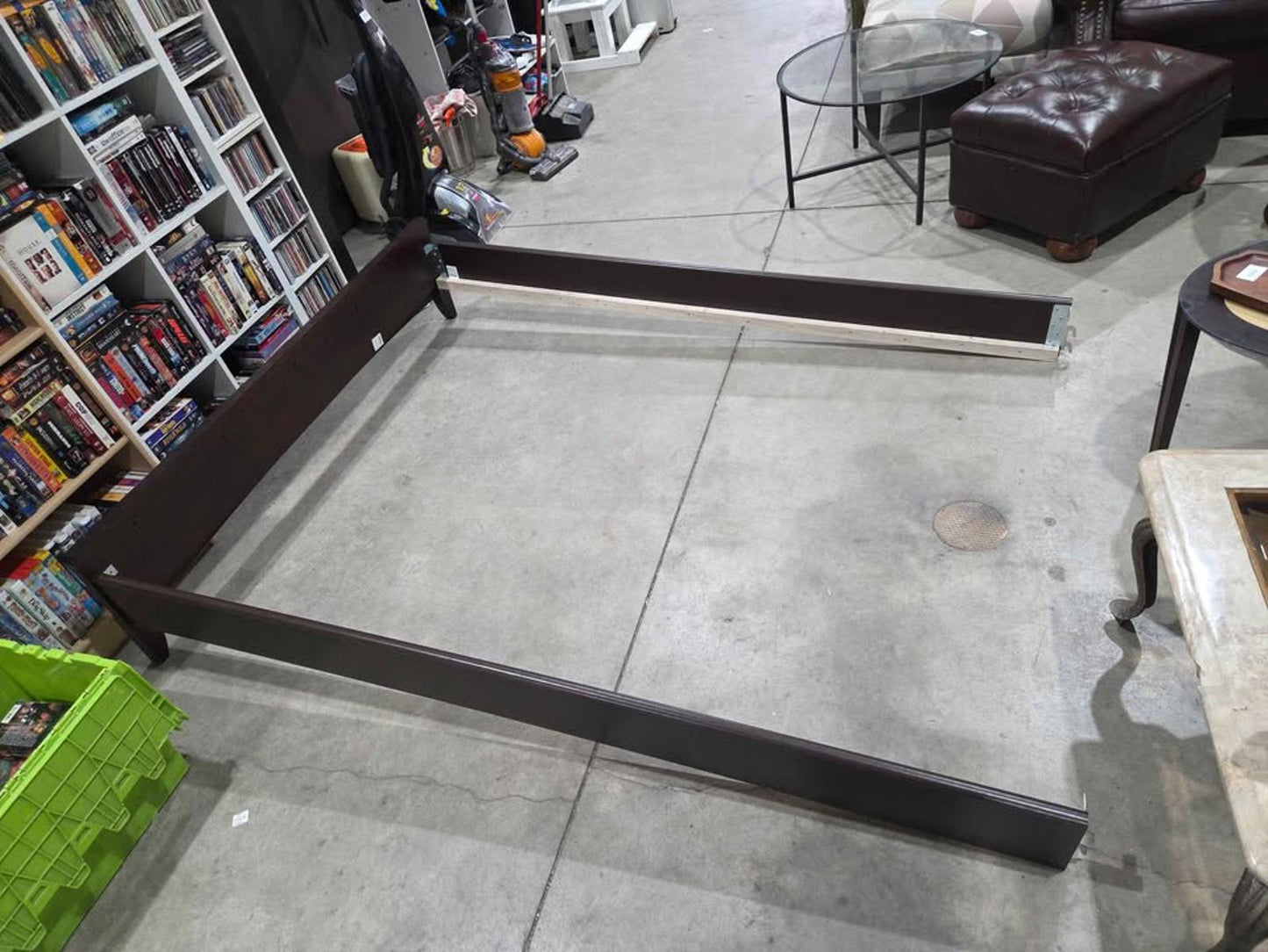 Dark Brown DeFehr Bed Frame with Mismatch Headboard
