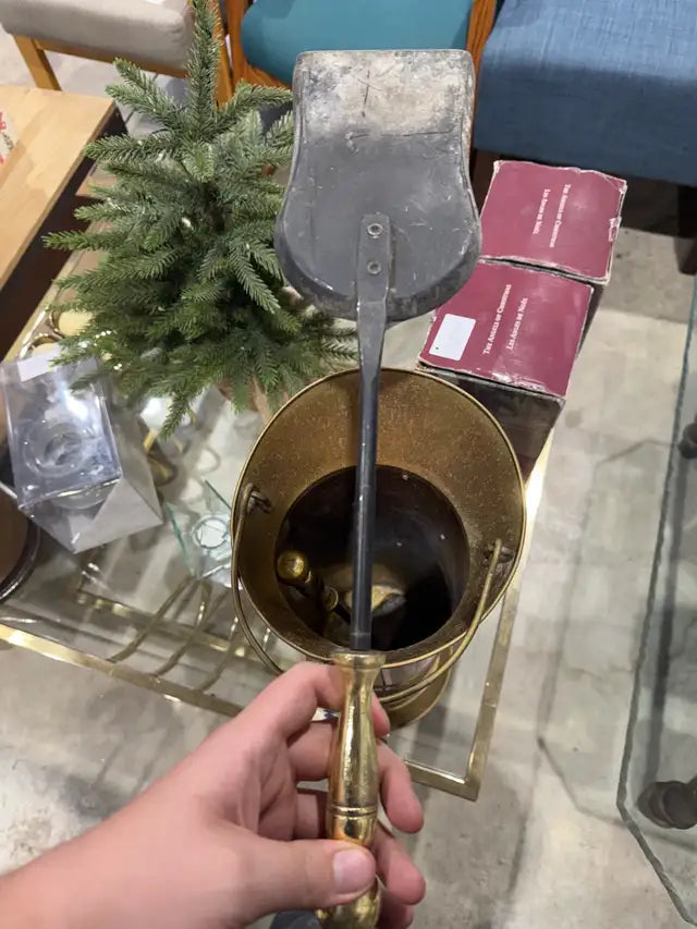 Copper/Brass Fireplace Set