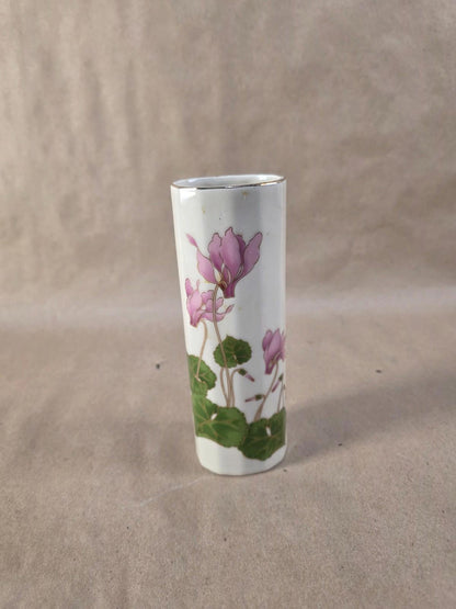 Vintage ~ Gold Rim Trim OTAGIRI JAPAN Flower Vase CYCLAMEN