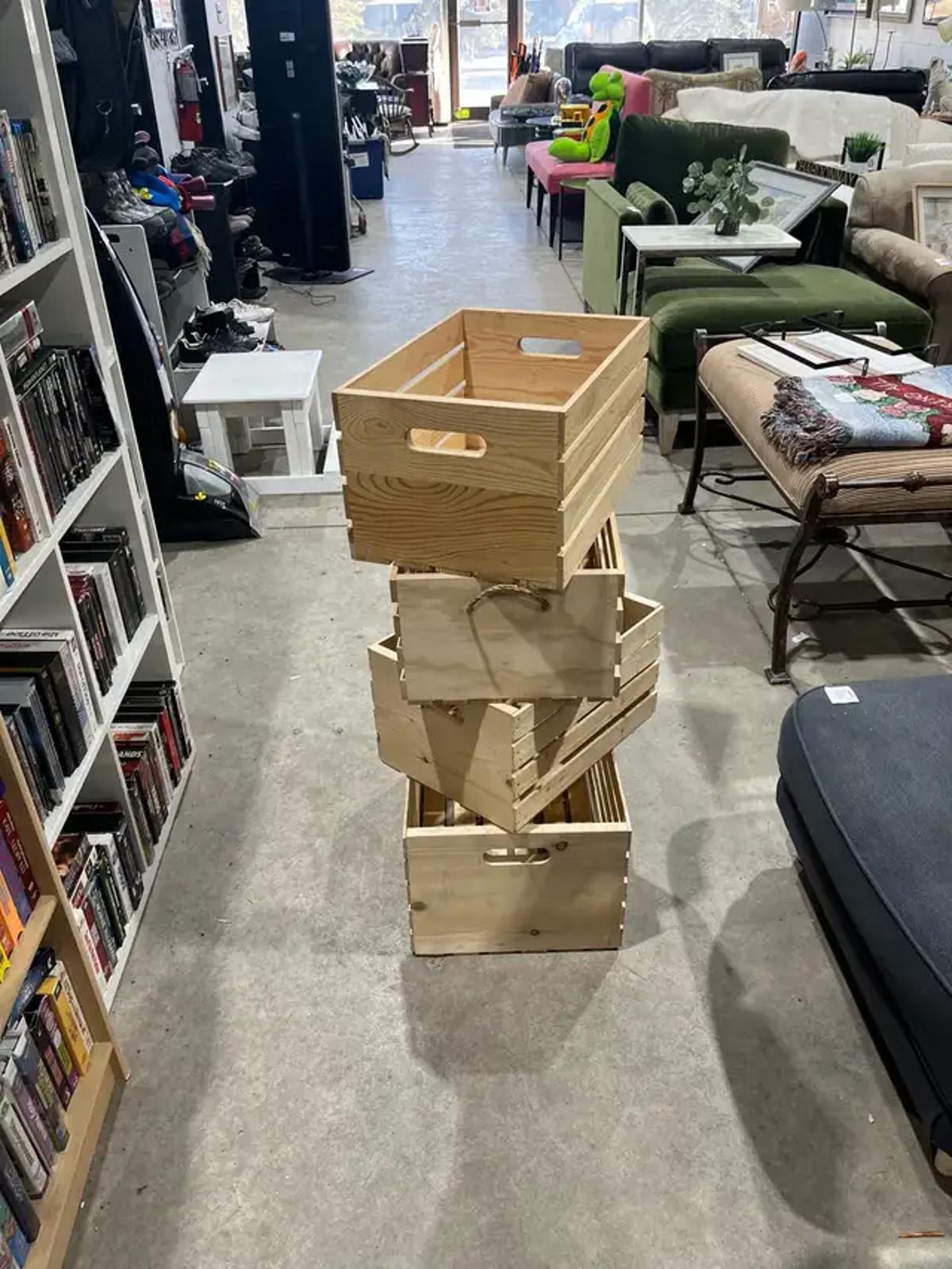 Wooden Crates - various sizes - multiple available - 4 Available