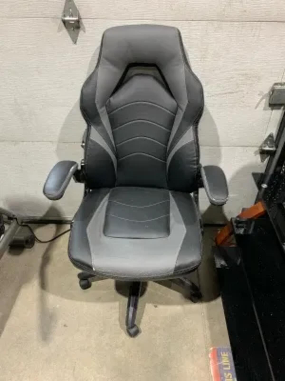 Grey and Black Gaming Chair