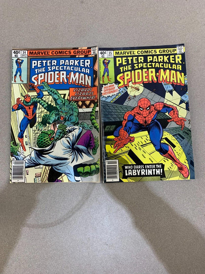 Lot of 2 Marvel Comics - The Spectacular Spider-Man #34 & #35