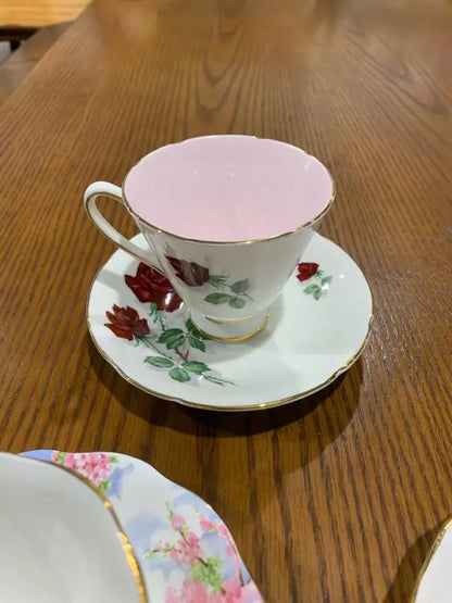 Floral Fine Bone China Tea Cups