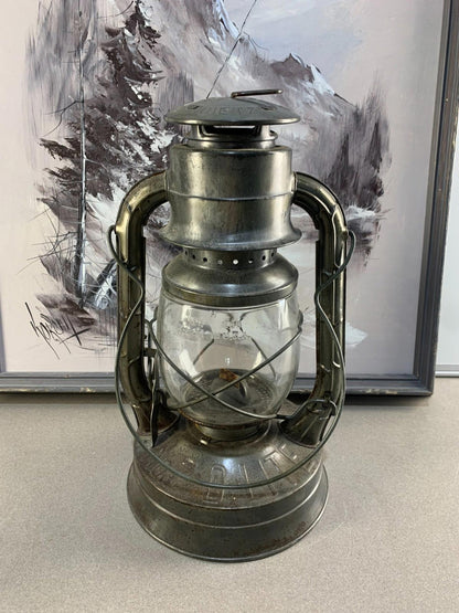 Antique Dietz D-lite No. 2 Lantern Lamp Railroad Train Vintage silver