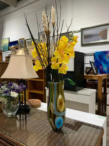 Primary colour Glass Flower Vase - Murano