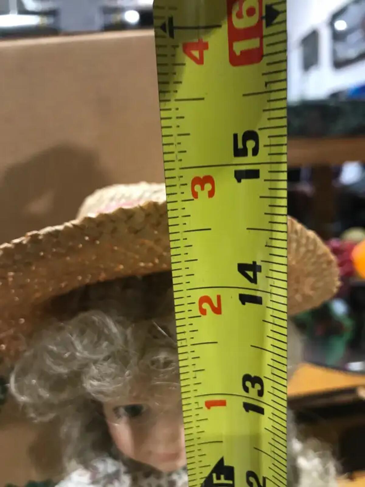 1987 Robin Woods Doll with Flower Basket and Straw Hat 15”