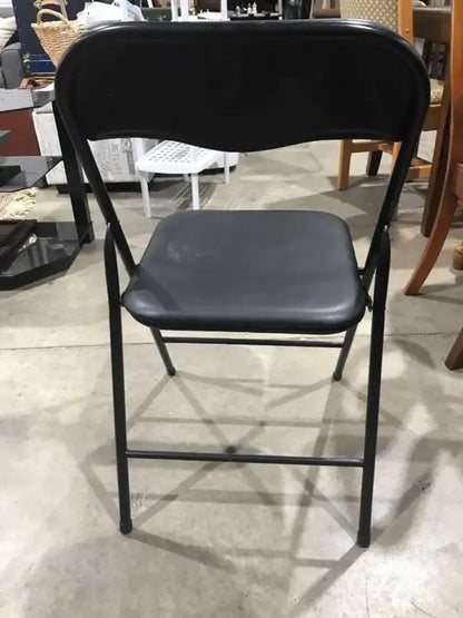 Folding Chairs Black Vinyl - 4 Available