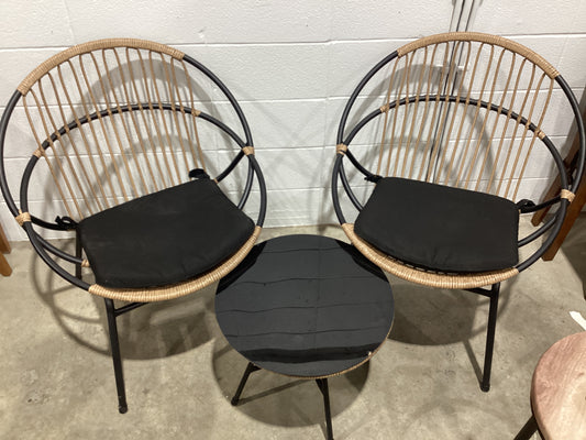 Wicker patio set