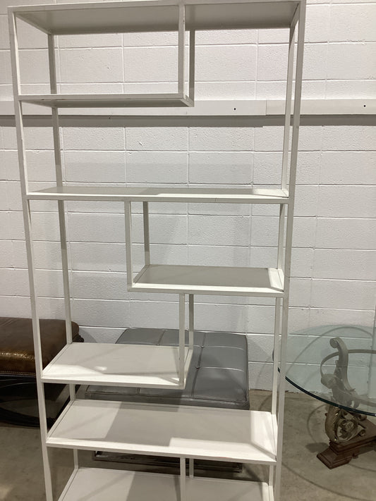 White steel 7ft booker shelf