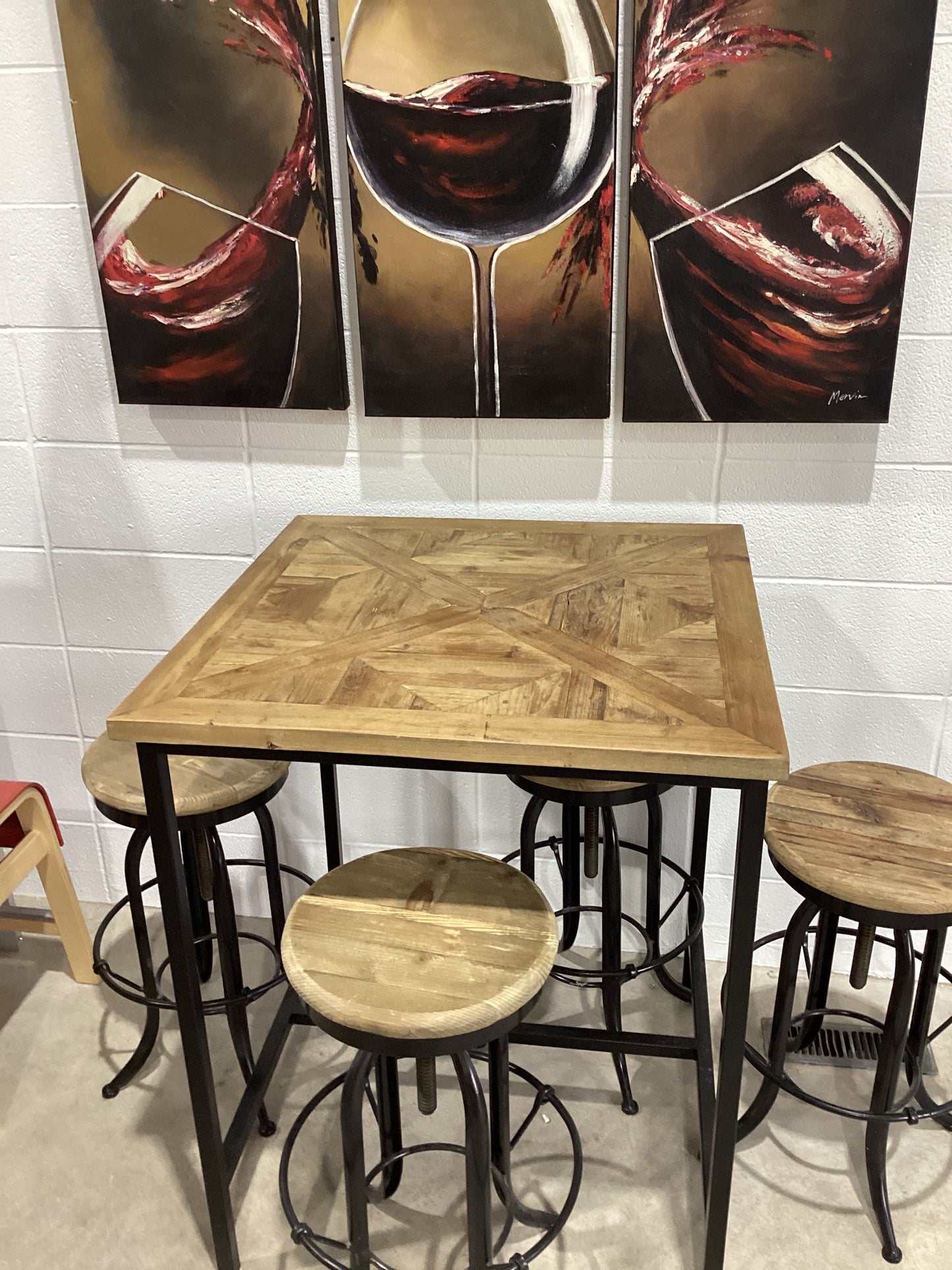 Pub table and stools