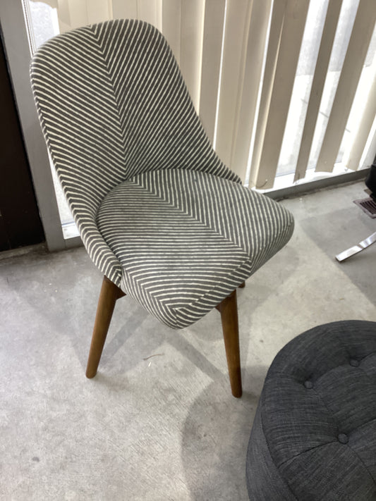 Stripy swivel accent chair