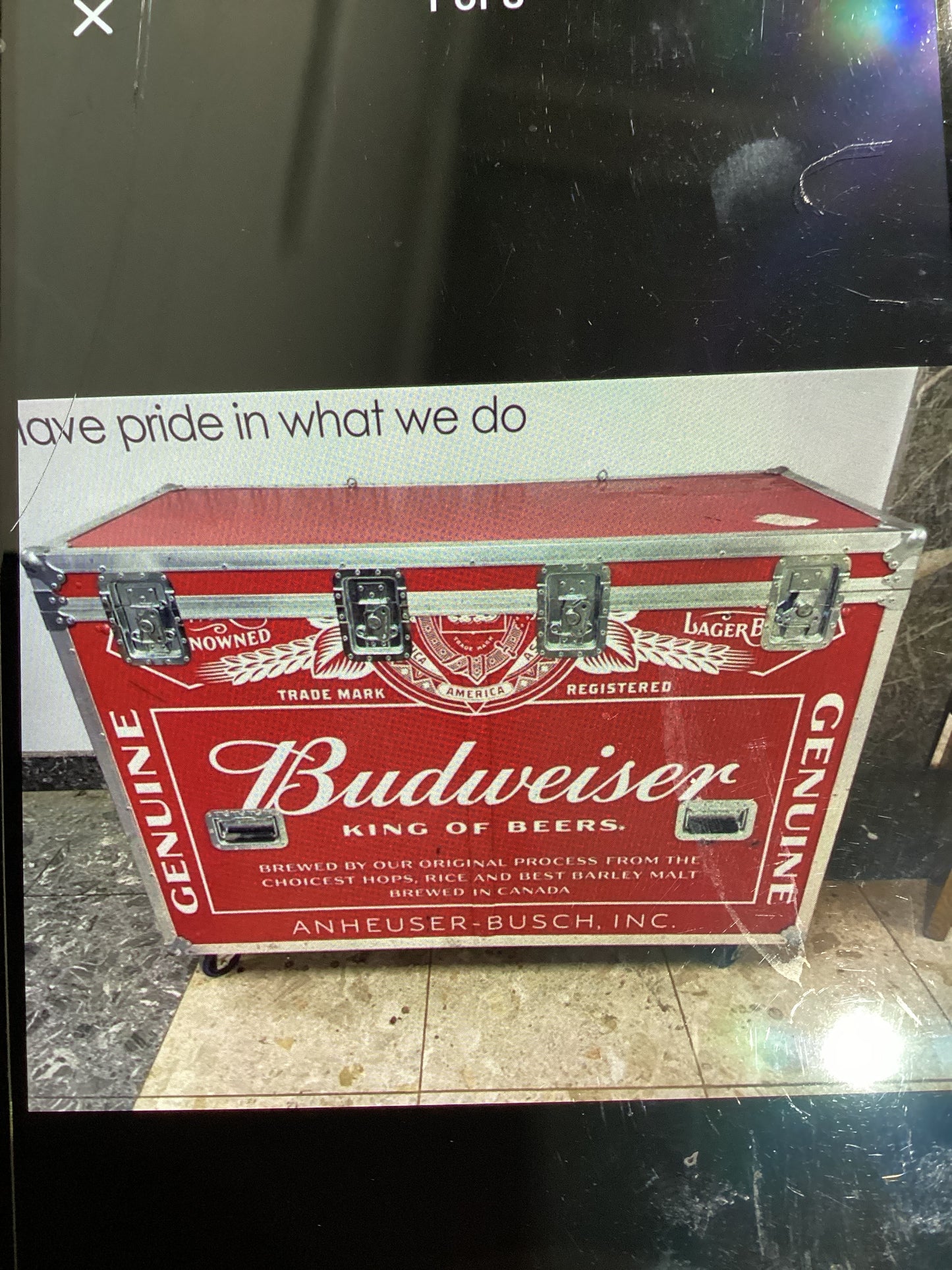 Large Rolling Budweiser Festival Stage case cart