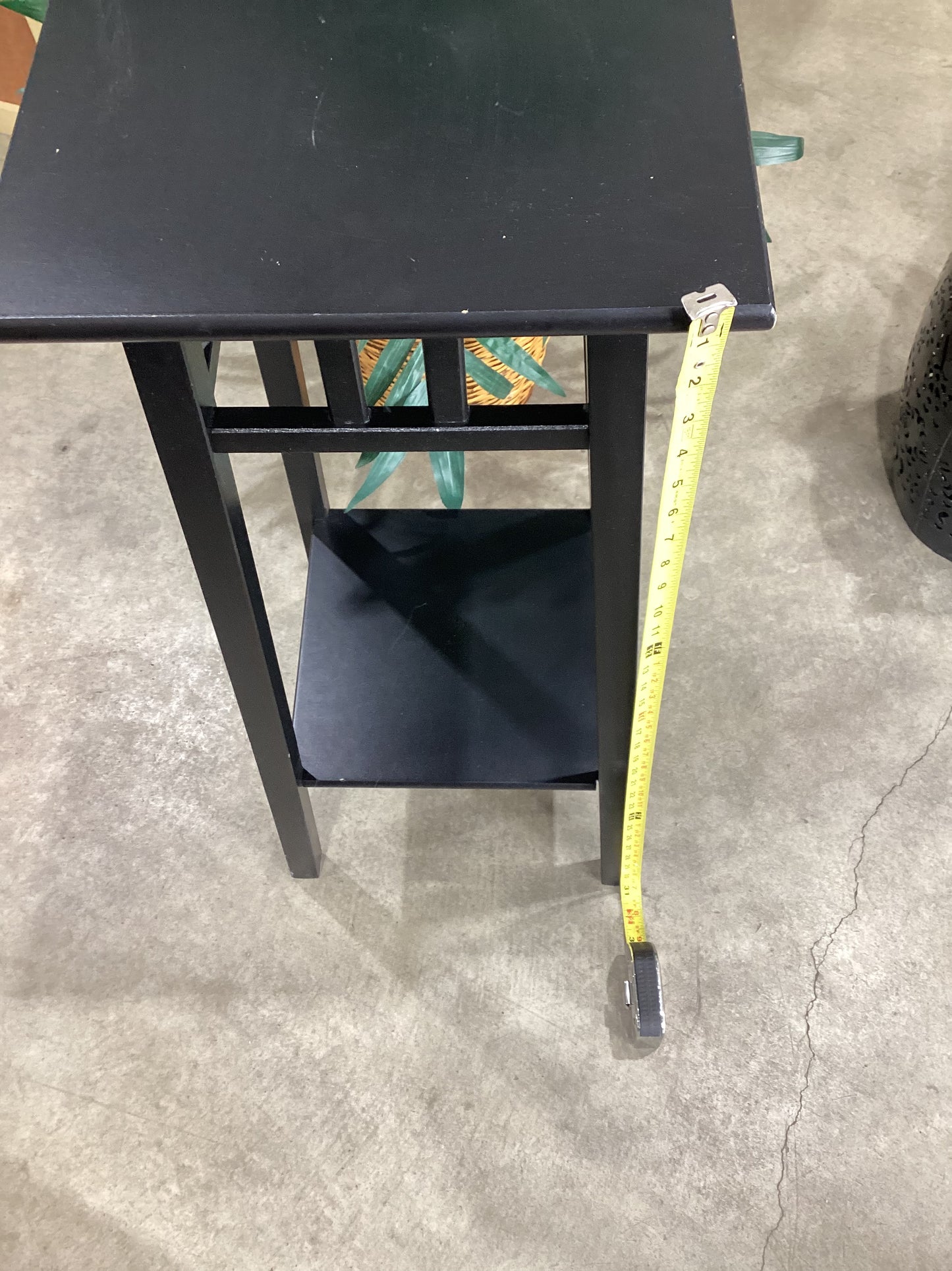 Black Square End Table